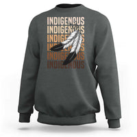Indigenous Pride Sweatshirt Native American Heritage Feathers Dreamcatcher - Wonder Print Shop