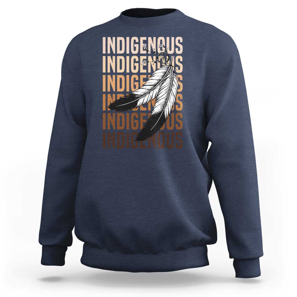 Indigenous Pride Sweatshirt Native American Heritage Feathers Dreamcatcher - Wonder Print Shop