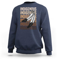 Indigenous Pride Sweatshirt Native American Heritage Feathers Dreamcatcher - Wonder Print Shop
