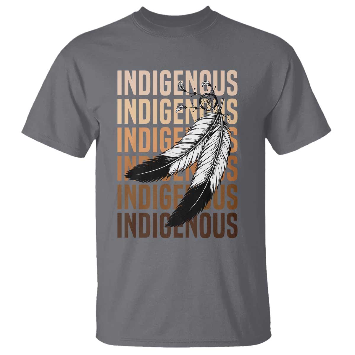 Indigenous Pride T Shirt Native American Heritage Feathers Dreamcatcher - Wonder Print Shop