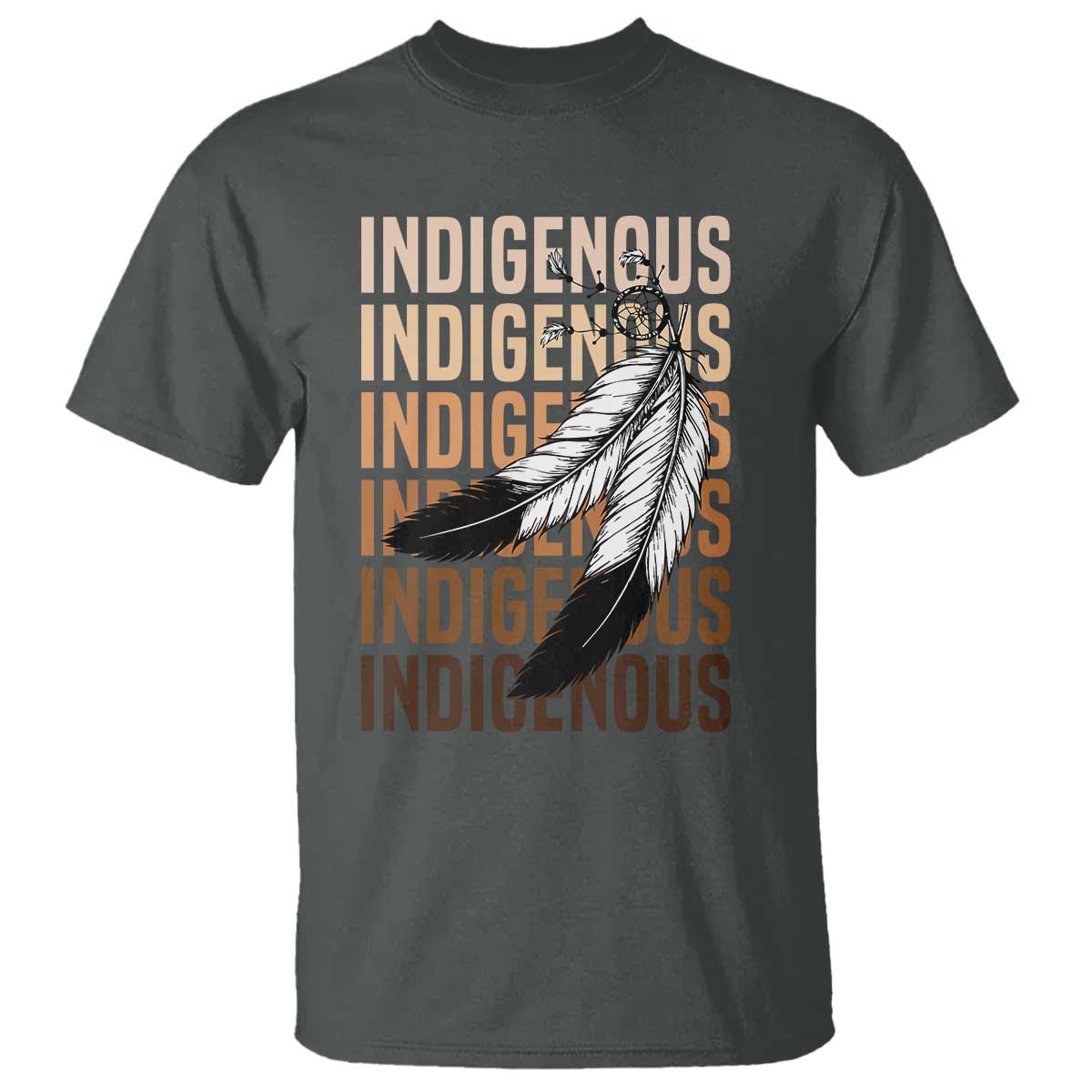 Indigenous Pride T Shirt Native American Heritage Feathers Dreamcatcher - Wonder Print Shop