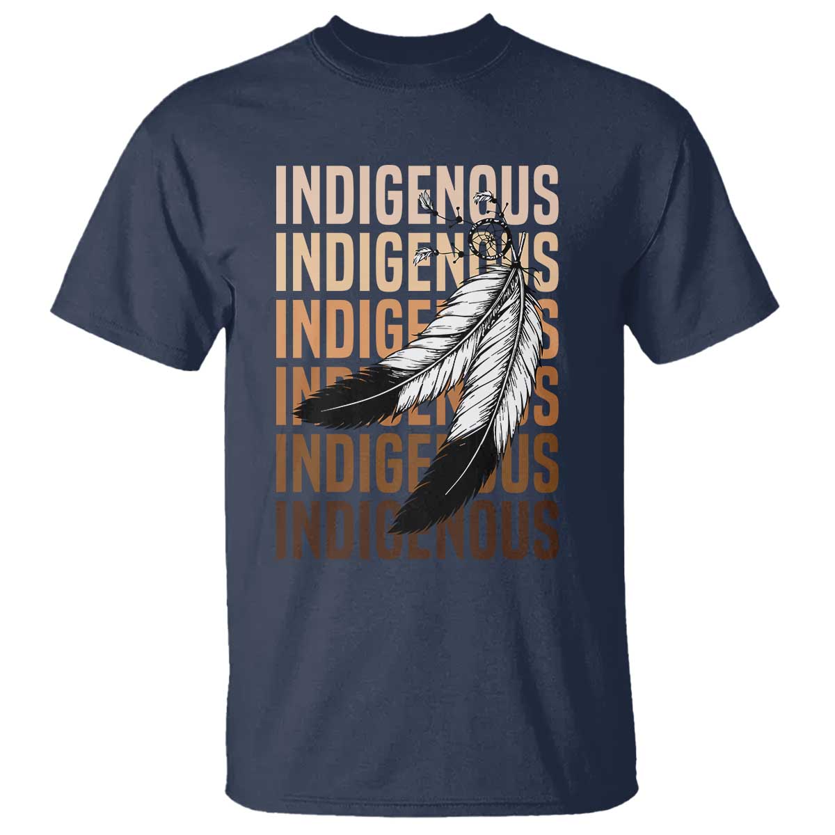 Indigenous Pride T Shirt Native American Heritage Feathers Dreamcatcher - Wonder Print Shop