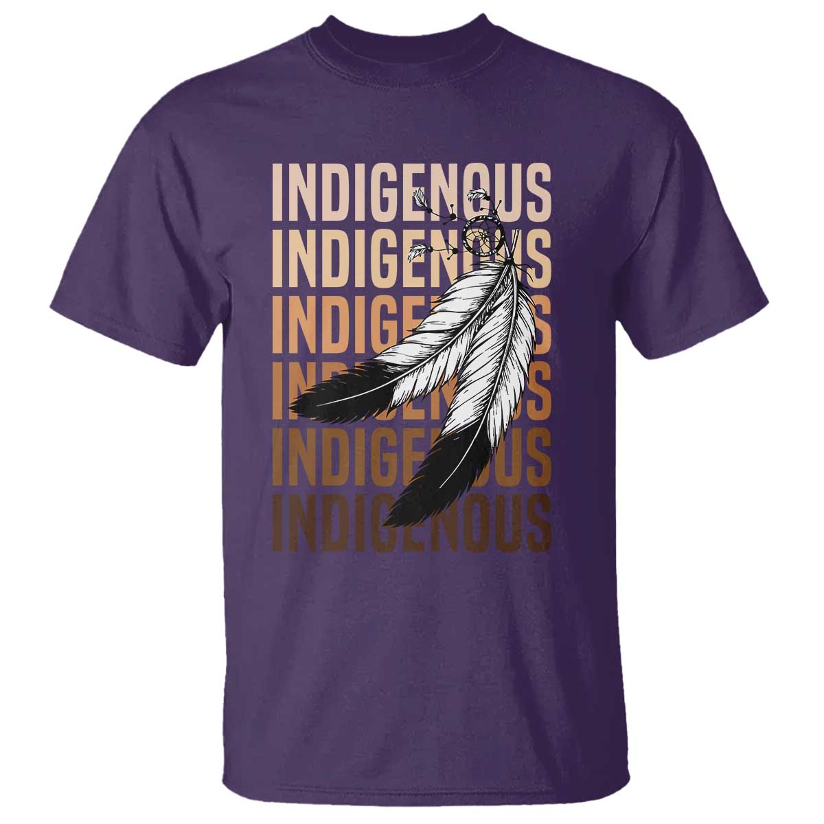 Indigenous Pride T Shirt Native American Heritage Feathers Dreamcatcher - Wonder Print Shop