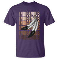 Indigenous Pride T Shirt Native American Heritage Feathers Dreamcatcher - Wonder Print Shop