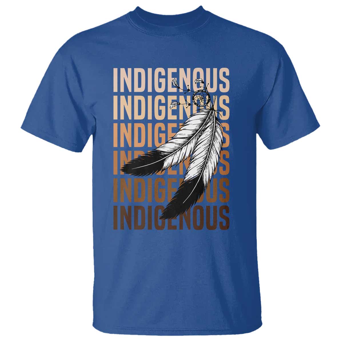 Indigenous Pride T Shirt Native American Heritage Feathers Dreamcatcher - Wonder Print Shop