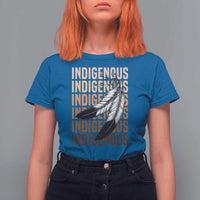 Indigenous Pride T Shirt For Women Native American Heritage Feathers Dreamcatcher - Wonder Print Shop