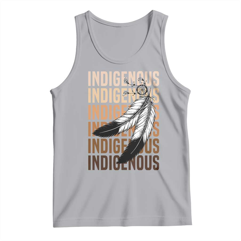 Indigenous Pride Tank Top Native American Heritage Feathers Dreamcatcher - Wonder Print Shop