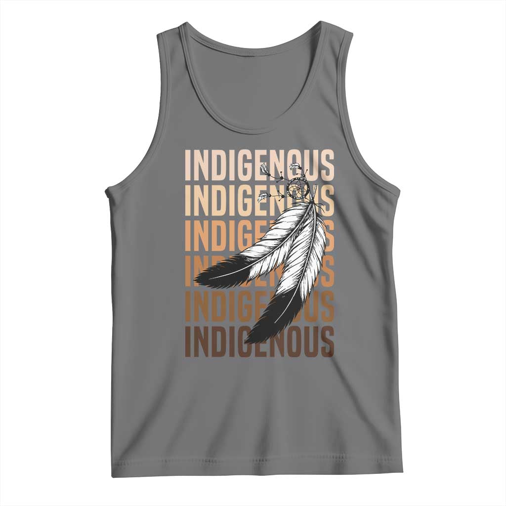 Indigenous Pride Tank Top Native American Heritage Feathers Dreamcatcher - Wonder Print Shop