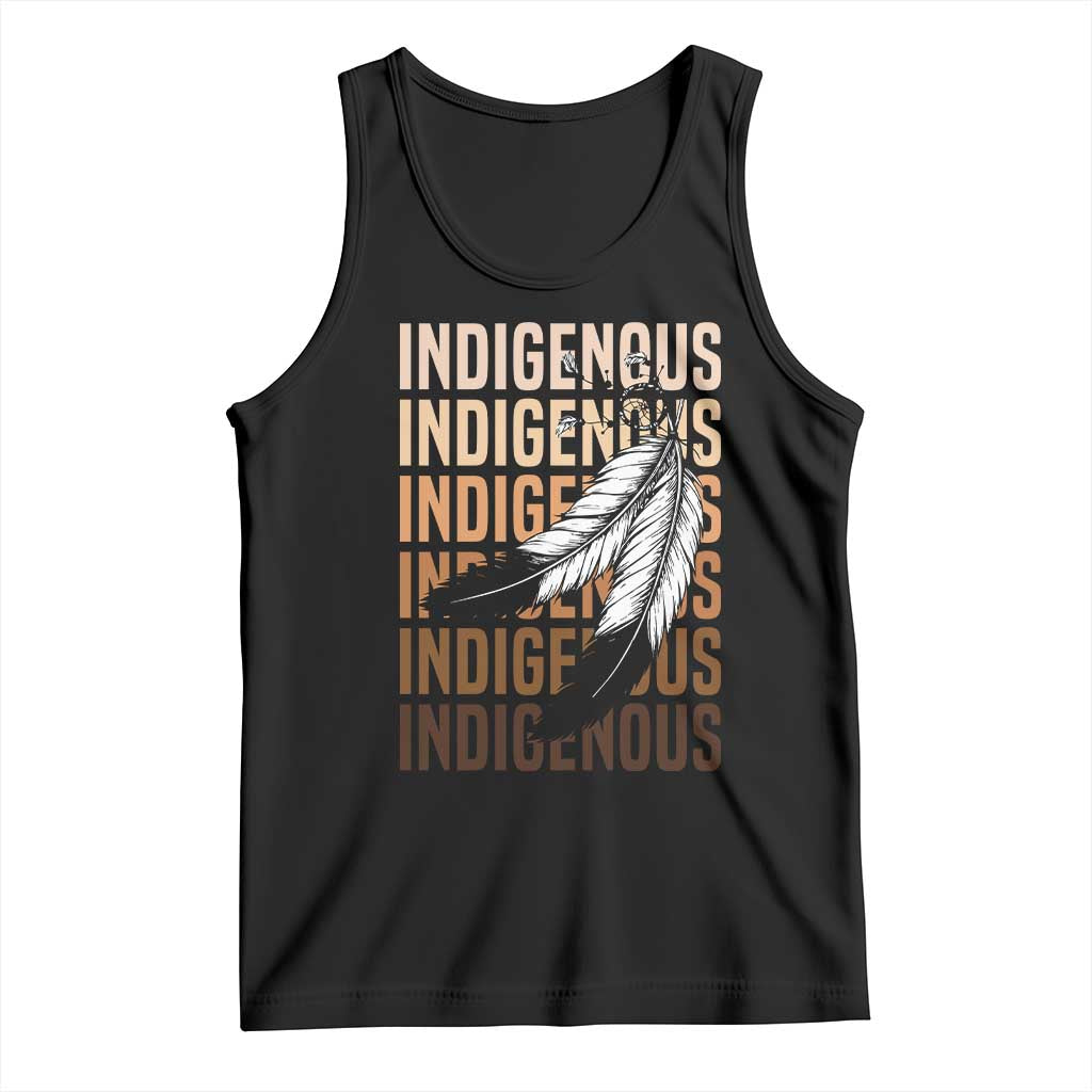 Indigenous Pride Tank Top Native American Heritage Feathers Dreamcatcher - Wonder Print Shop