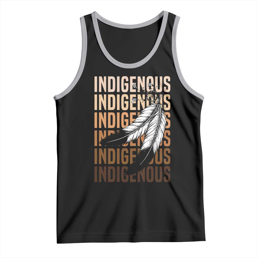 Indigenous Pride Tank Top Native American Heritage Feathers Dreamcatcher - Wonder Print Shop