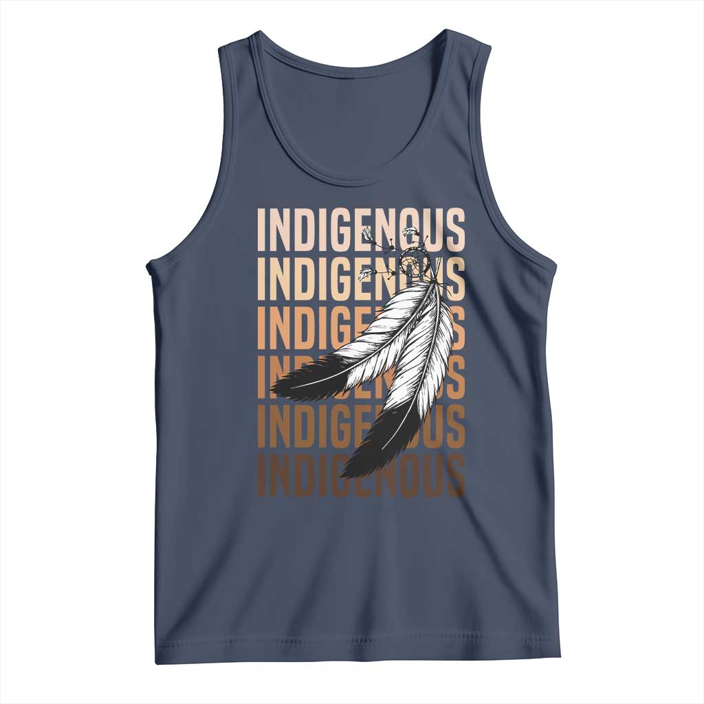 Indigenous Pride Tank Top Native American Heritage Feathers Dreamcatcher - Wonder Print Shop