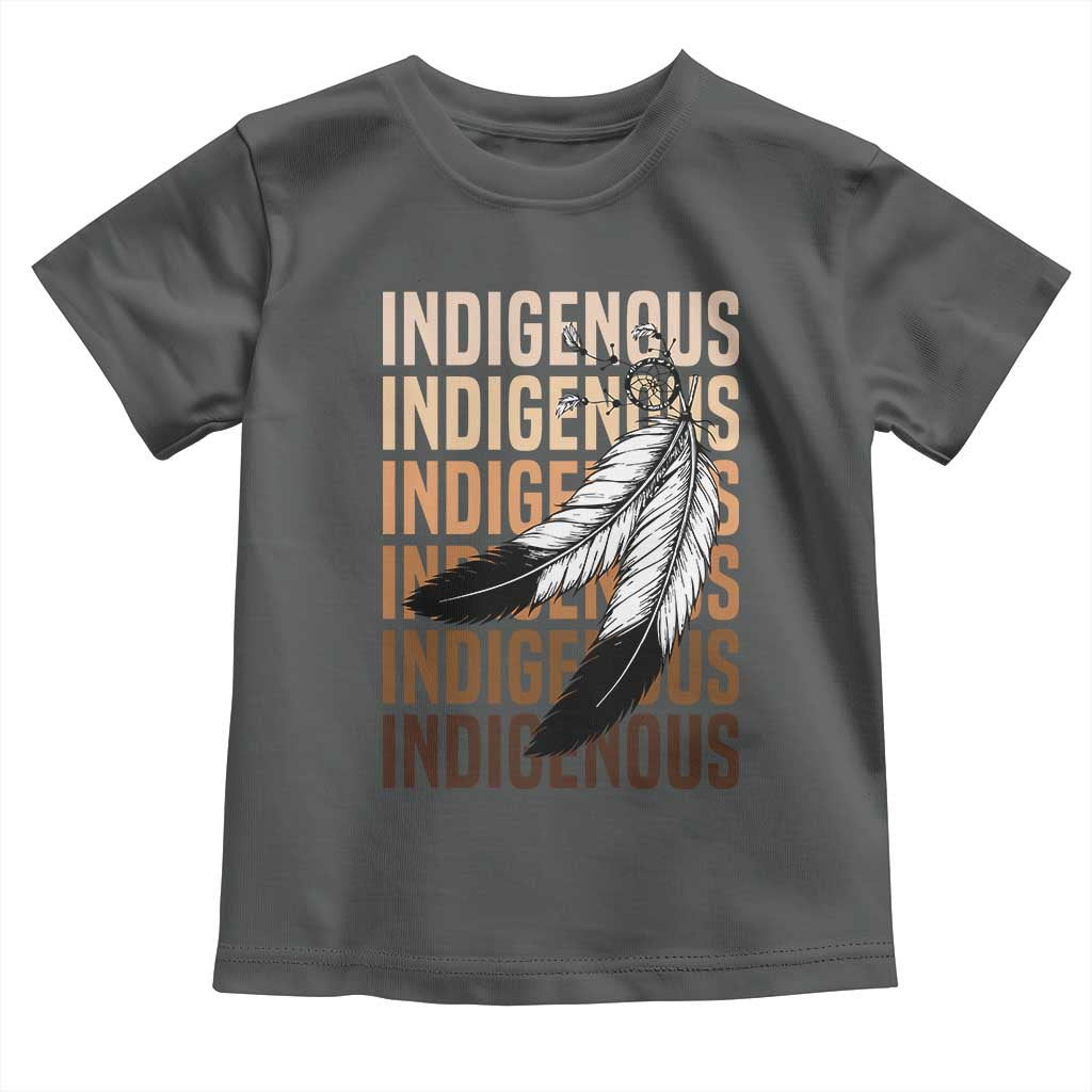 Indigenous Pride Toddler T Shirt Native American Heritage Feathers Dreamcatcher - Wonder Print Shop