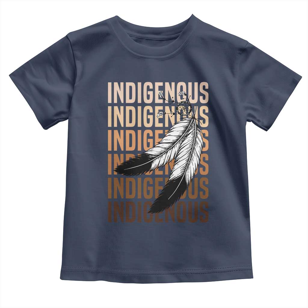 Indigenous Pride Toddler T Shirt Native American Heritage Feathers Dreamcatcher - Wonder Print Shop