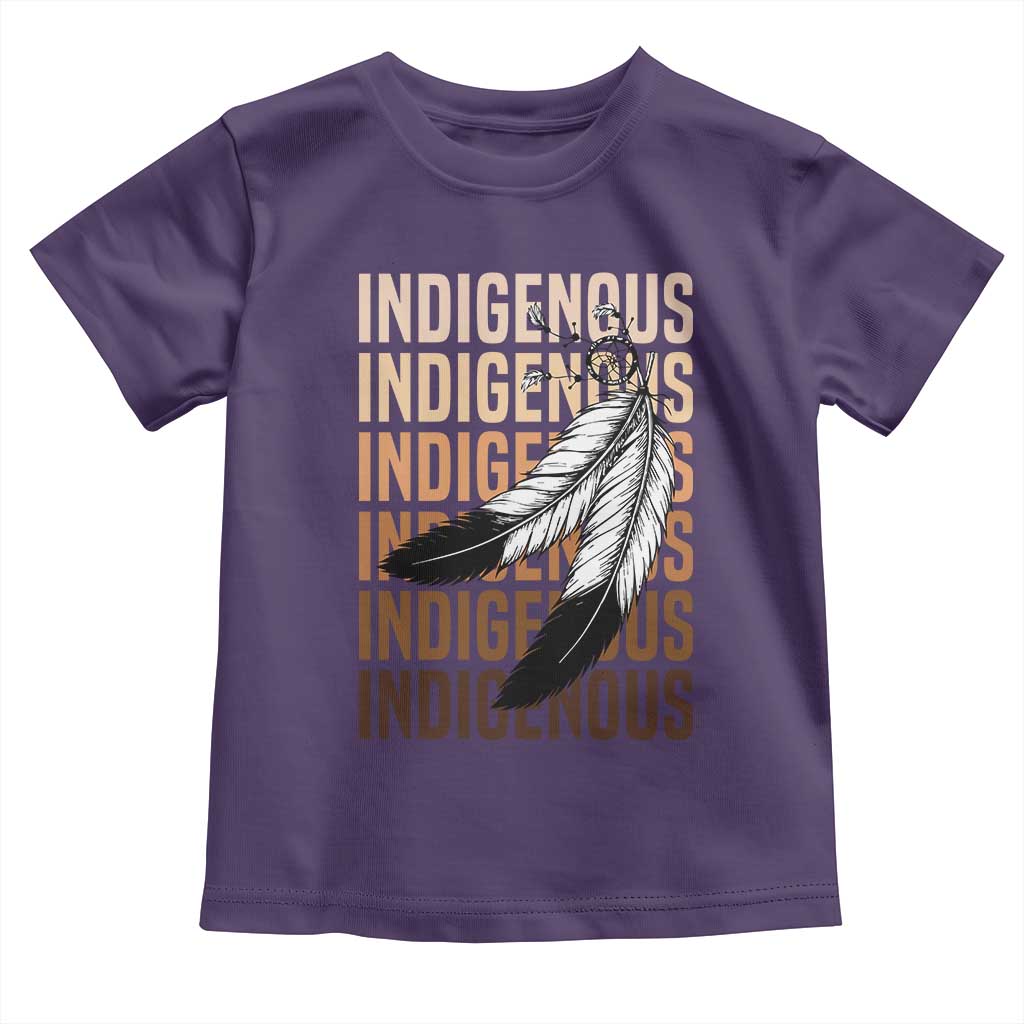 Indigenous Pride Toddler T Shirt Native American Heritage Feathers Dreamcatcher - Wonder Print Shop