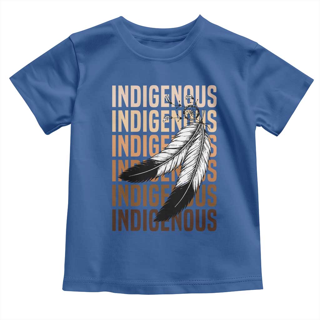 Indigenous Pride Toddler T Shirt Native American Heritage Feathers Dreamcatcher - Wonder Print Shop