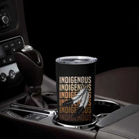 Indigenous Pride Tumbler Cup Native American Heritage Feathers Dreamcatcher - Wonder Print Shop