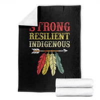 Native American Strong Resilient Indigenous Throw Blanket Retro Vintage Feathers - Wonder Print Shop