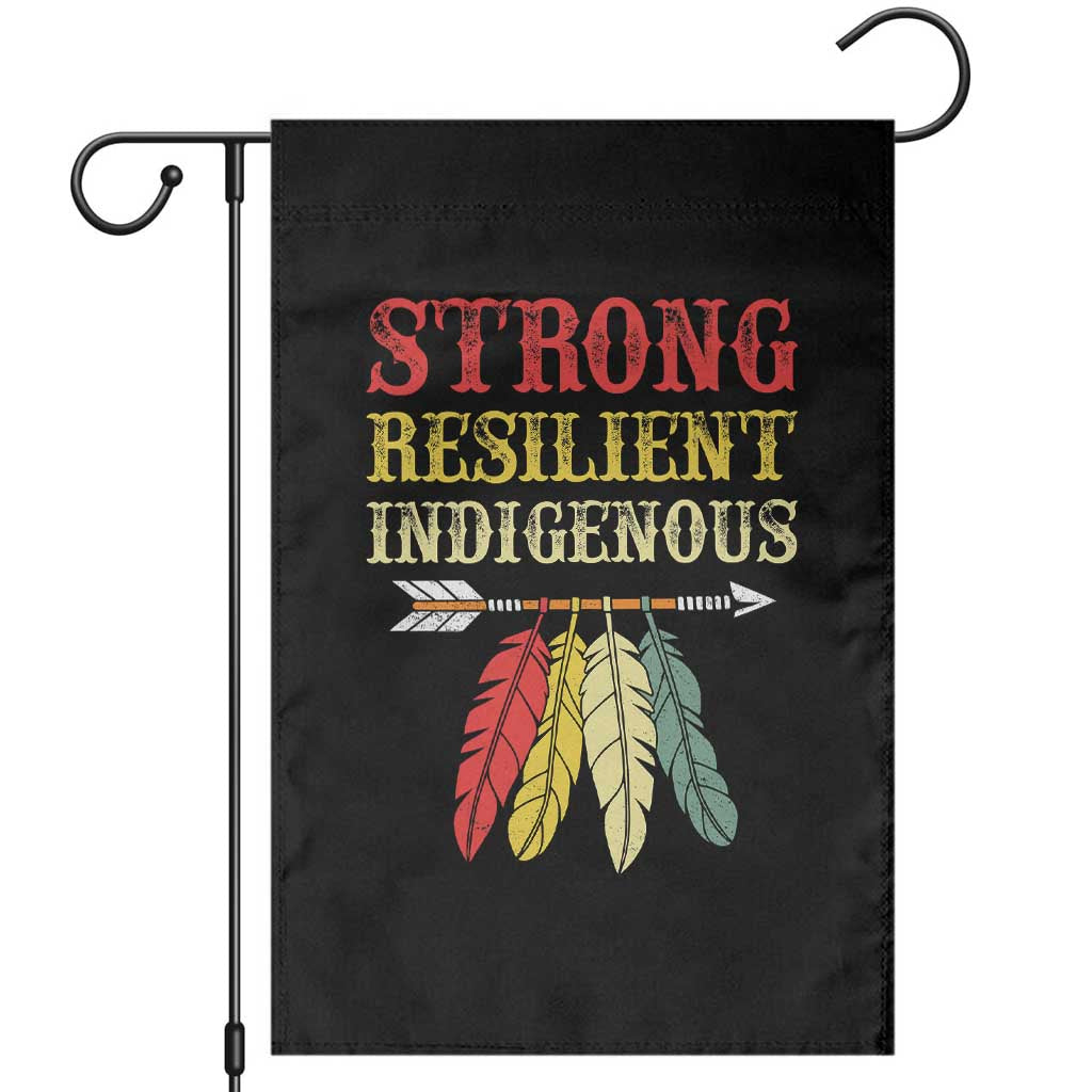 Native American Strong Resilient Indigenous Garden Flag Retro Vintage Feathers - Wonder Print Shop