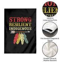 Native American Strong Resilient Indigenous Garden Flag Retro Vintage Feathers - Wonder Print Shop