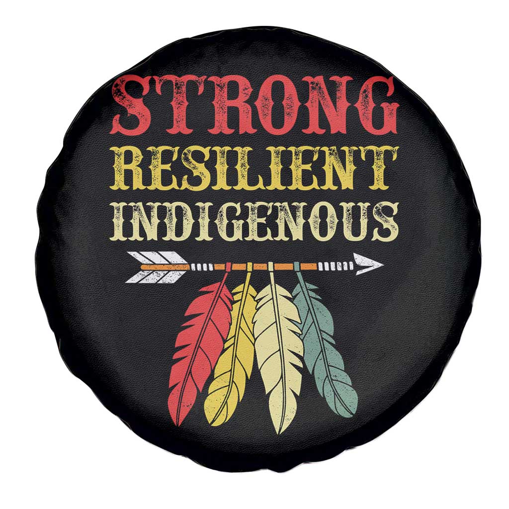 Native American Strong Resilient Indigenous Spare Tire Cover Retro Vintage Feathers - Wonder Print Shop