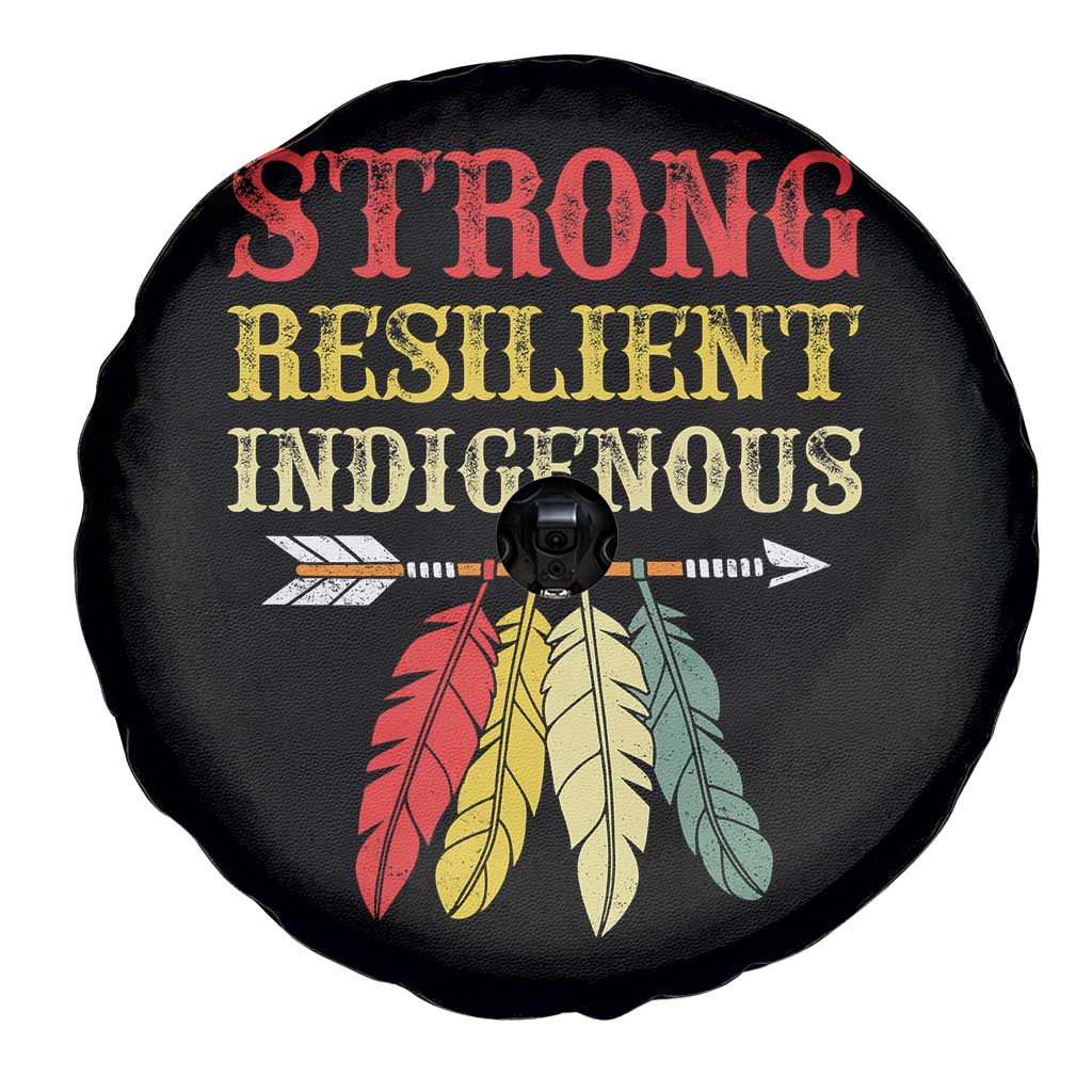 Native American Strong Resilient Indigenous Spare Tire Cover Retro Vintage Feathers - Wonder Print Shop