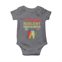 Native American Strong Resilient Indigenous Baby Onesie Retro Vintage Feathers - Wonder Print Shop