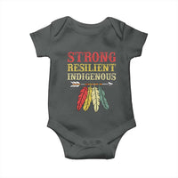 Native American Strong Resilient Indigenous Baby Onesie Retro Vintage Feathers - Wonder Print Shop