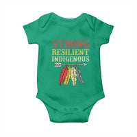 Native American Strong Resilient Indigenous Baby Onesie Retro Vintage Feathers - Wonder Print Shop