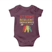 Native American Strong Resilient Indigenous Baby Onesie Retro Vintage Feathers - Wonder Print Shop