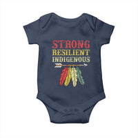 Native American Strong Resilient Indigenous Baby Onesie Retro Vintage Feathers - Wonder Print Shop