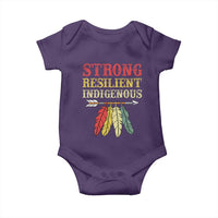 Native American Strong Resilient Indigenous Baby Onesie Retro Vintage Feathers - Wonder Print Shop