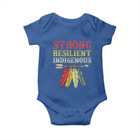 Native American Strong Resilient Indigenous Baby Onesie Retro Vintage Feathers - Wonder Print Shop