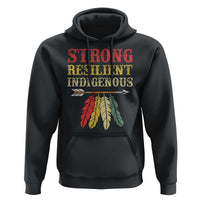 Native American Strong Resilient Indigenous Hoodie Retro Vintage Feathers - Wonder Print Shop