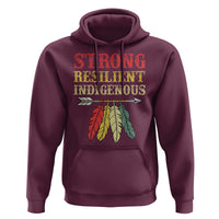 Native American Strong Resilient Indigenous Hoodie Retro Vintage Feathers - Wonder Print Shop