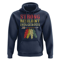 Native American Strong Resilient Indigenous Hoodie Retro Vintage Feathers - Wonder Print Shop