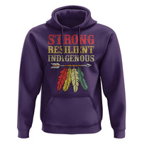 Native American Strong Resilient Indigenous Hoodie Retro Vintage Feathers - Wonder Print Shop