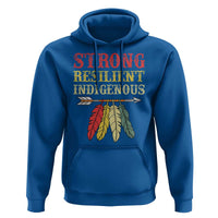 Native American Strong Resilient Indigenous Hoodie Retro Vintage Feathers - Wonder Print Shop