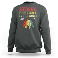 Native American Strong Resilient Indigenous Sweatshirt Retro Vintage Feathers - Wonder Print Shop