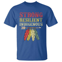 Native American Strong Resilient Indigenous T Shirt Retro Vintage Feathers - Wonder Print Shop