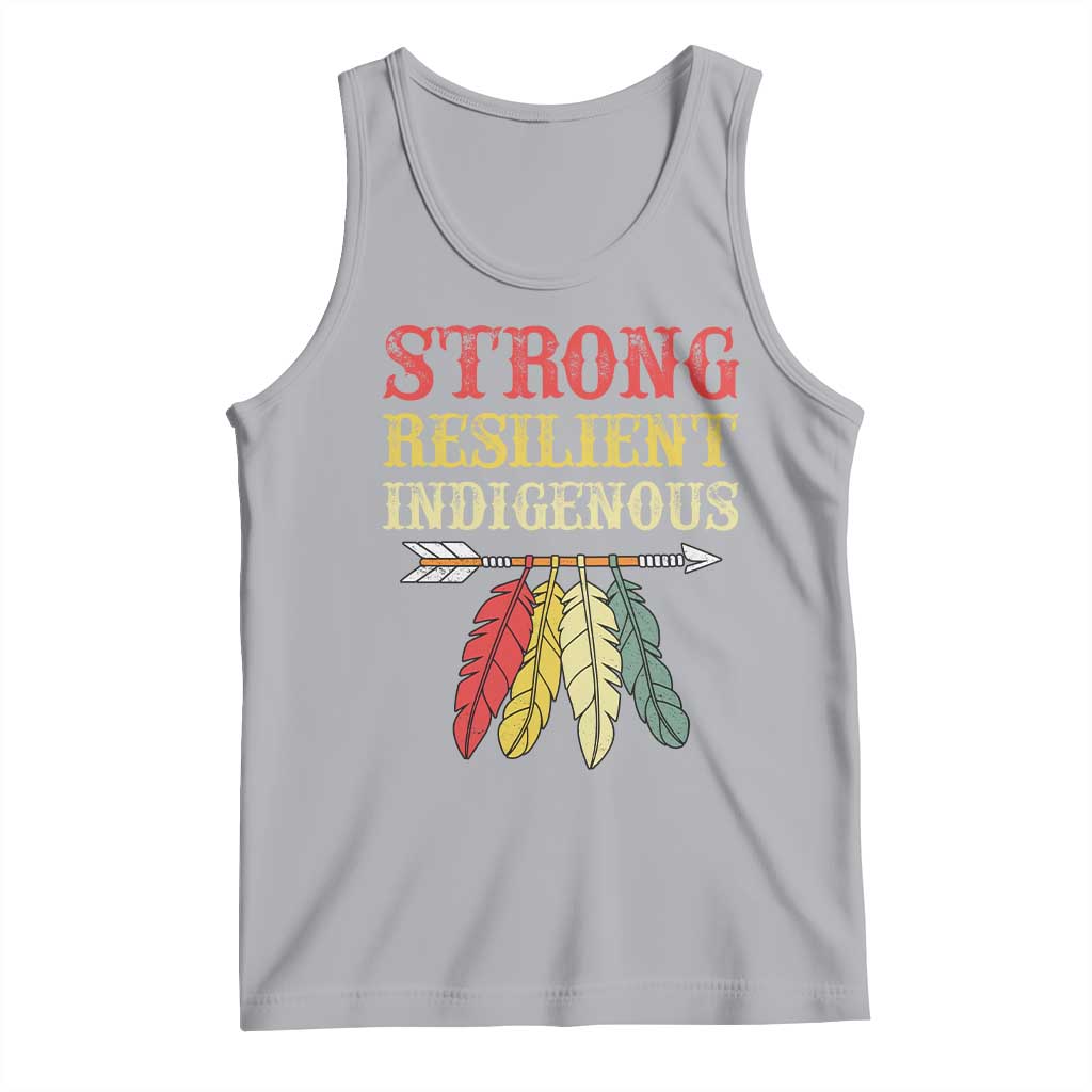 Native American Strong Resilient Indigenous Tank Top Retro Vintage Feathers - Wonder Print Shop