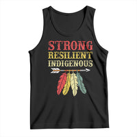 Native American Strong Resilient Indigenous Tank Top Retro Vintage Feathers - Wonder Print Shop