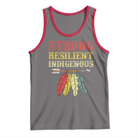 Native American Strong Resilient Indigenous Tank Top Retro Vintage Feathers - Wonder Print Shop