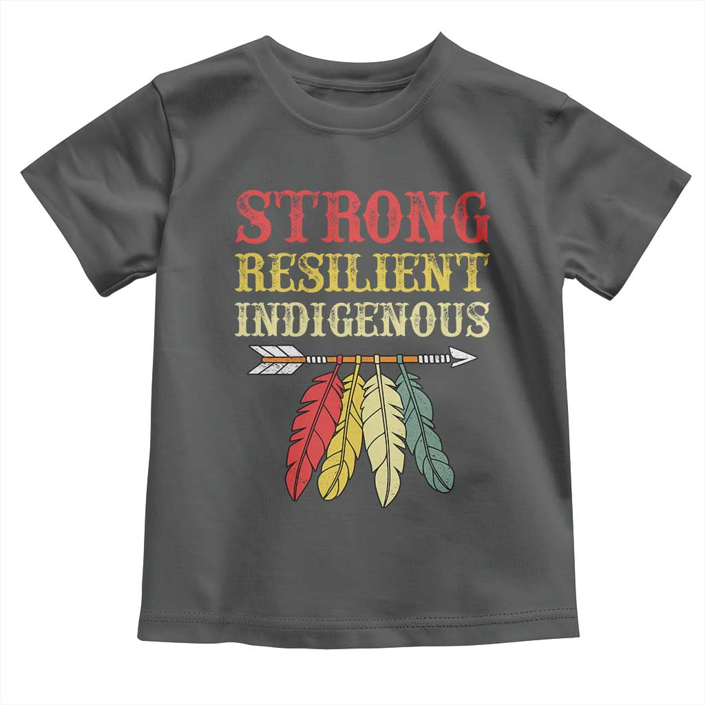 Native American Strong Resilient Indigenous Toddler T Shirt Retro Vintage Feathers - Wonder Print Shop