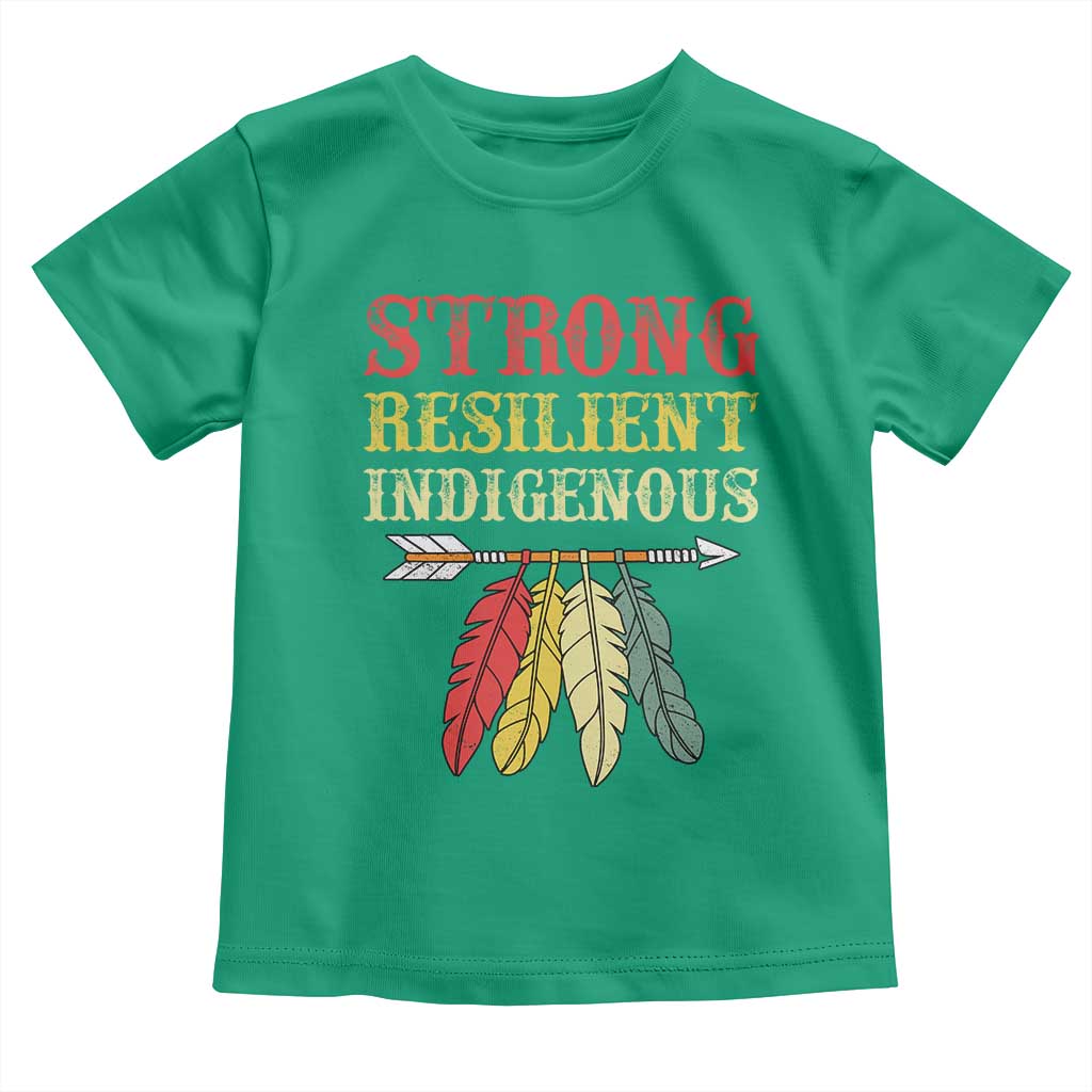 Native American Strong Resilient Indigenous Toddler T Shirt Retro Vintage Feathers - Wonder Print Shop