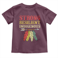 Native American Strong Resilient Indigenous Toddler T Shirt Retro Vintage Feathers - Wonder Print Shop