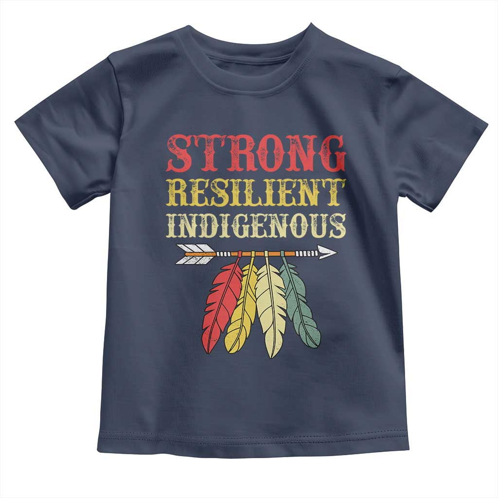 Native American Strong Resilient Indigenous Toddler T Shirt Retro Vintage Feathers - Wonder Print Shop