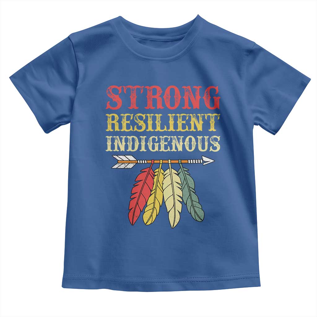 Native American Strong Resilient Indigenous Toddler T Shirt Retro Vintage Feathers - Wonder Print Shop