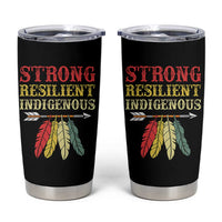 Native American Strong Resilient Indigenous Tumbler Cup Retro Vintage Feathers - Wonder Print Shop