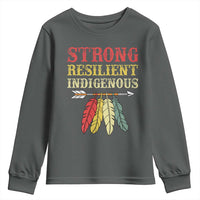 Native American Strong Resilient Indigenous Youth Sweatshirt Retro Vintage Feathers - Wonder Print Shop