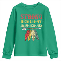 Native American Strong Resilient Indigenous Youth Sweatshirt Retro Vintage Feathers - Wonder Print Shop